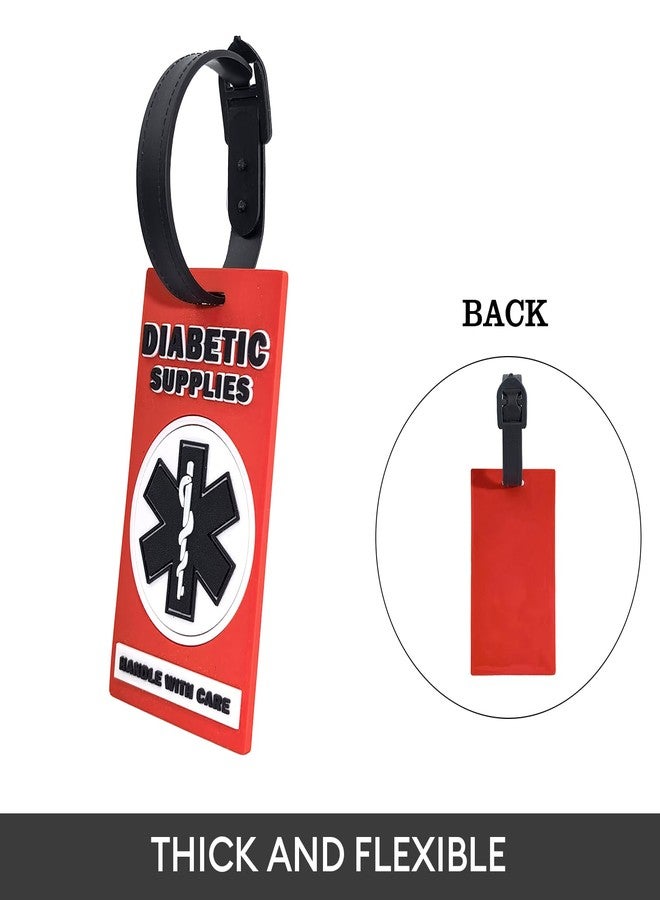 Yulaexie 2 Pack Diabetic Supplies ID Tag for Insulin & Medical Equipment, Durable Type 1 Diabetic Supplies Luggage Tag for Suitcases, Bags & Travel Cases - Image 4